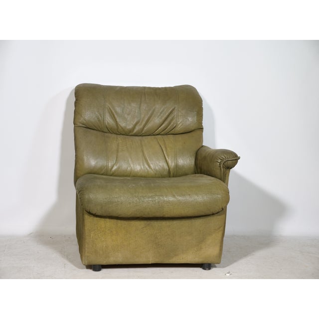 Mid-Century Modern Vintage Modular Leather Sofa, 1970s, Set of 5 For Sale - Image 3 of 18