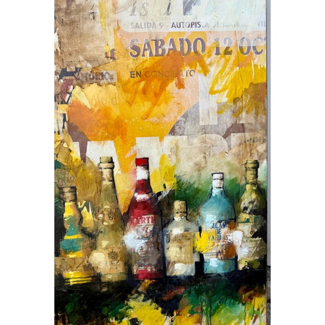 Jordi Prat Pons, Large Spanish Pop Art Catalan Mixed Media Collage Painting Jordi Prat Pons, 1995-2002 For Sale - Image 4 of 15