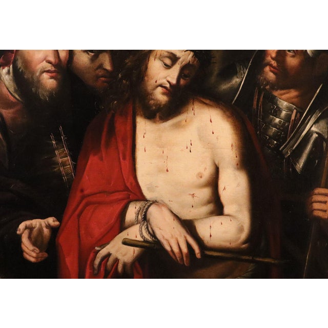 Workshop of Jacopo Ligozzi, Ecce Homo, 1630, Oil on Canvas For Sale - Image 8 of 15