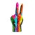 Plastic Interior Illusions Plus Graffiti Peace Sign Tabletop - 9" Tall For Sale - Image 7 of 7