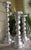 Quality Set of 3 Cast Aluminum Weighted Barley Twist Pillar Candle Holders For Sale - Image 4 of 8