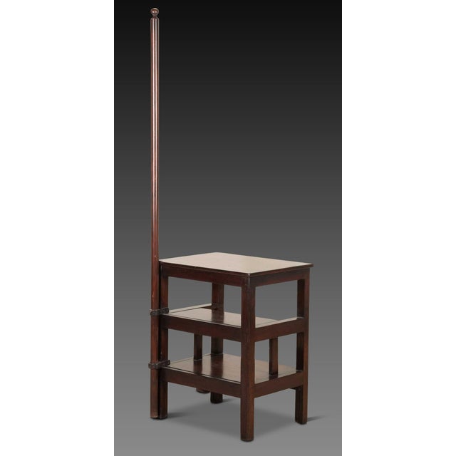 Brown George III Mahogany Library Steps, 1790 For Sale - Image 8 of 11