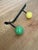 1950s Mid-Century Modern French Sputnik Wall Hook With Green & Yellow Atomic Balls For Sale - Image 10 of 10