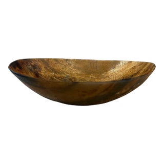19th Century Large Oval Cattle Horn Bowl For Sale