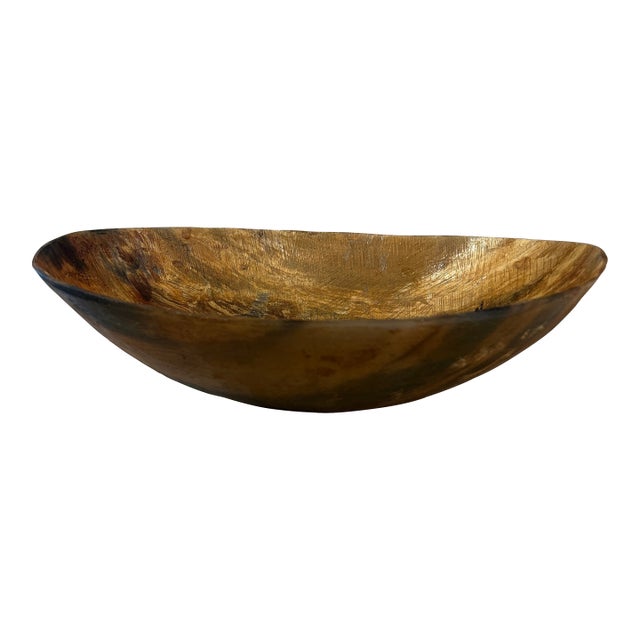 19th Century Large Oval Cattle Horn Bowl For Sale