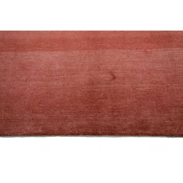 Modern Hand-Knotted Gabbeh Rug in Red For Sale - Image 6 of 11