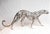 Art Deco Silver Plate and Bronze Cheetah Cat in Statue, 1980s For Sale - Image 6 of 16