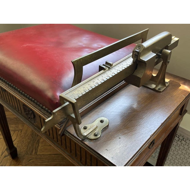 Brown 19th Century English Mahogany and Leather Jockey Scale by W & T Avery For Sale - Image 8 of 12