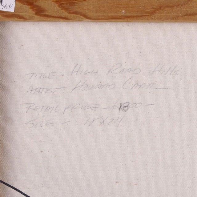 1980s Howard Carr High Road Hill Oil Painting, Framed For Sale - Image 5 of 6