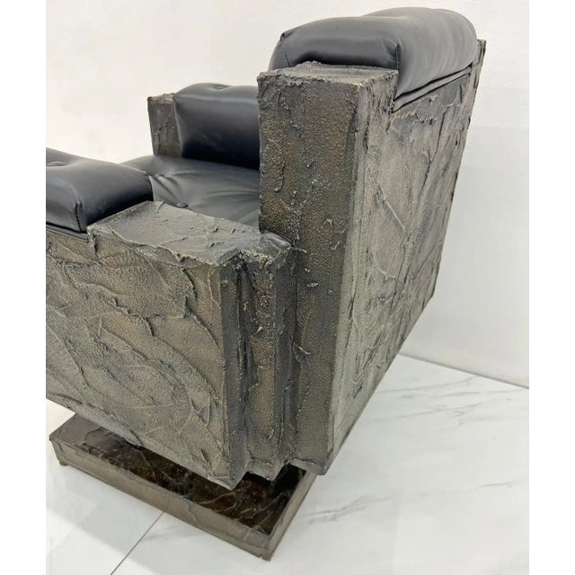 Early Paul Evans Sculpted Bronze Throne Chair, Signed and Dated, 1969 For Sale - Image 10 of 12