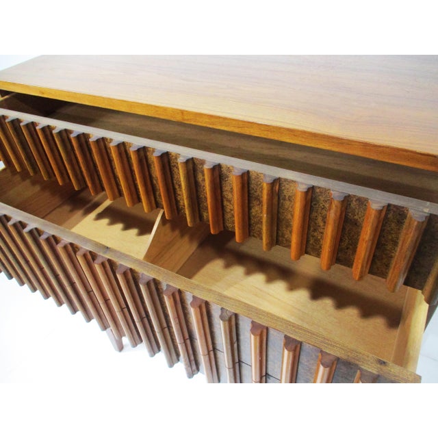 Mid Century Walnut Highboy Dresser in the Style of Altavista Lane For Sale - Image 9 of 13