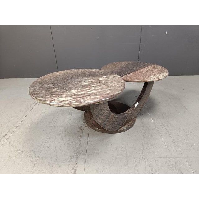 Vintage Marble 2-Tier Coffee Table, 1970s For Sale - Image 9 of 10