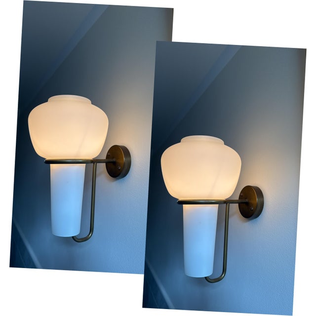 Brass Wall Sconces by Hans-Agne Jakobsson for Hans-Agne Jakobsson AB Markaryd, 1960s, Set of 2 For Sale - Image 6 of 10
