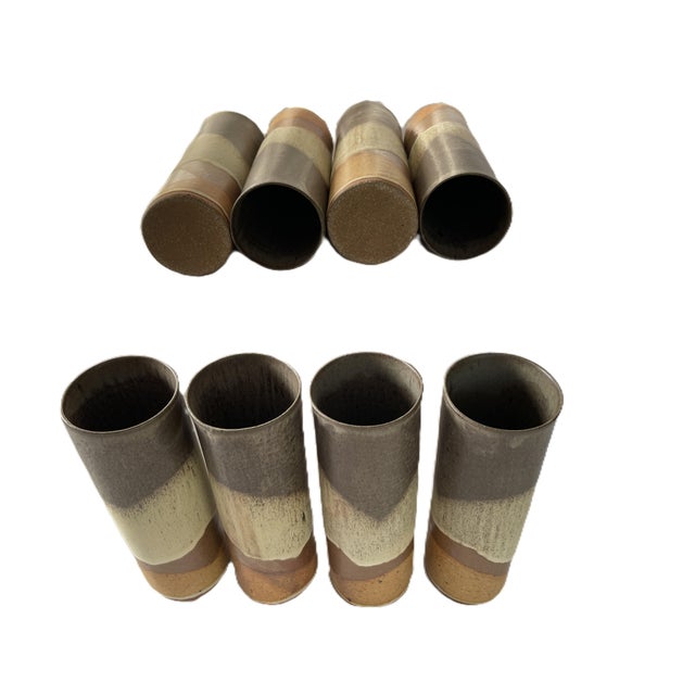 Elevate everyday gatherings with this beautifully handcrafted set of four large capacity pottery tumblers—an ideal blend...