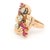 1940s Vintage Retro 14k Yellow Gold Ruby & Diamond Cocktail Ring, Circa 1940s, Size 6.5 For Sale - Image 5 of 8