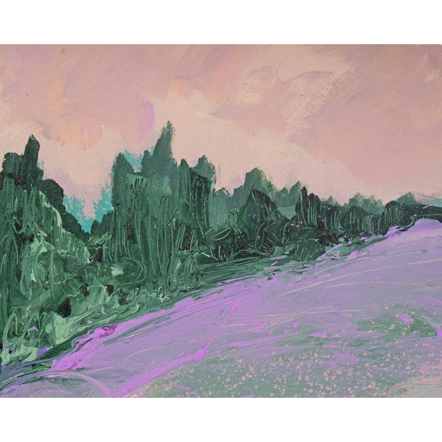 1980s 1980s Acrylic Abstract Landscape Painting by Harry Hilson For Sale - Image 5 of 7