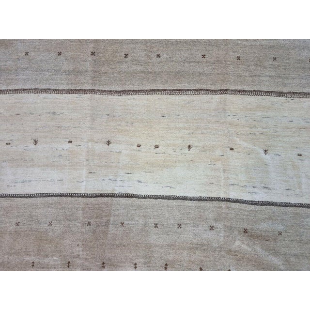 1970s Handmade Vintage Persian Style Gabbeh Rug 5.8' X 7.9', 1970s For Sale - Image 5 of 11