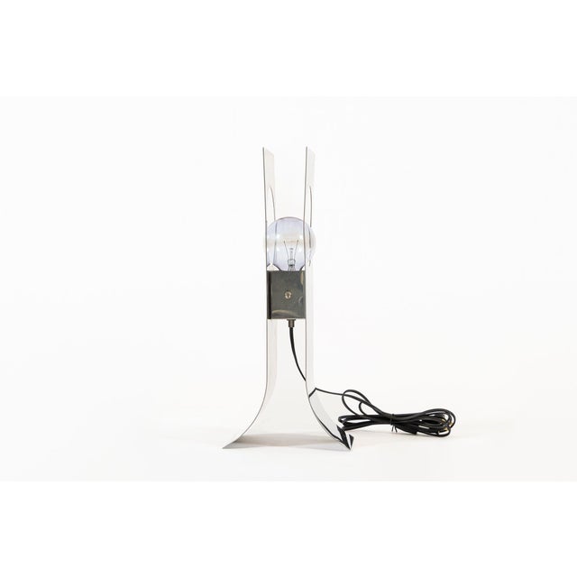 Mid Century French Modern Silver Table Lamp by Francois Monnet For Sale In Detroit - Image 6 of 12