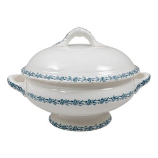 20th Century Belgian Special Edition Porcelain Tureen With Lid For Sale