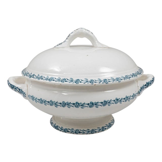 20th Century Belgian Special Edition Porcelain Tureen With Lid For Sale