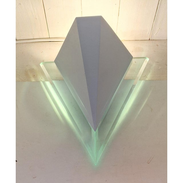 1990s Vintage Wall Lamp with Acrylic Glass and White Metal Shade by Vrieland Design, 1990s For Sale - Image 5 of 8