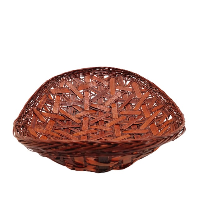Japanese Japanese Bamboo Ikebana Flower Basket For Sale - Image 3 of 6