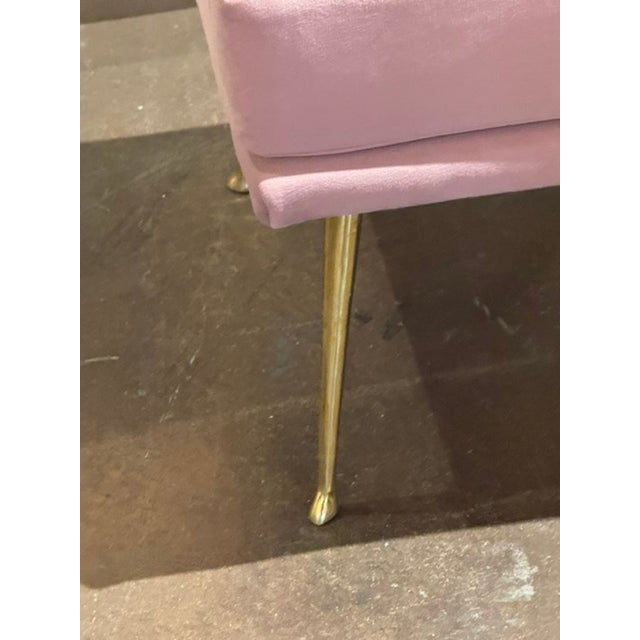 Mid-Century Modern Pair of Italian Marco Zanuso Style Pink Benches For Sale - Image 3 of 5