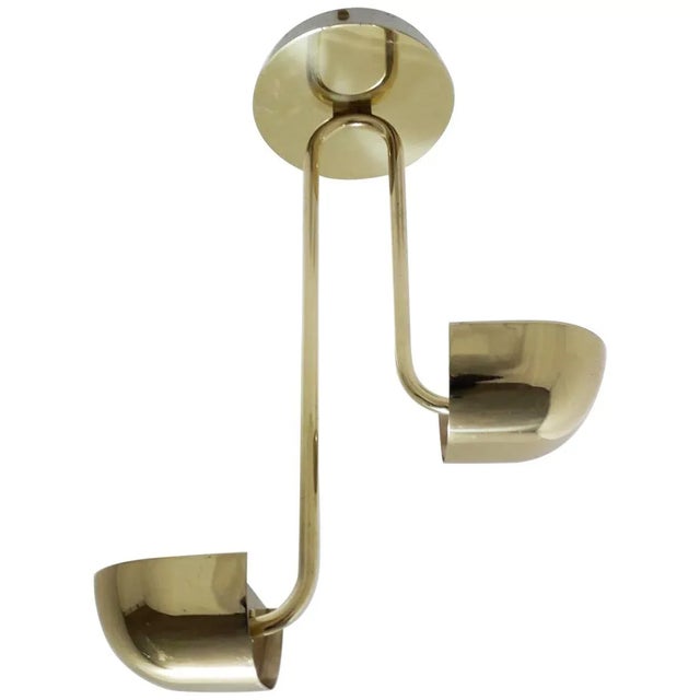 Mid 20th Century Brass Flush Mount Pendant by Lumi For Sale - Image 12 of 12