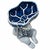 Vintage Blue White Floral Chinoiserie Monkey Bowl For Sale In Chicago - Image 6 of 7