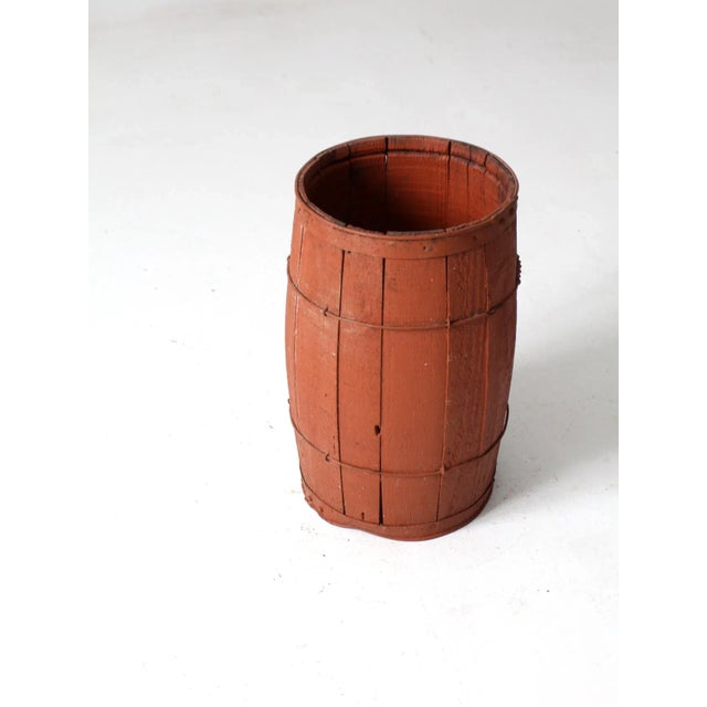 Early 20th Century Antique Red Barrel For Sale - Image 5 of 13