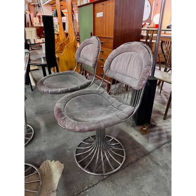 Gray Vintage Italian Chairs by Gastone Rinaldi for Rima Padova, 1970s, Set of 4 For Sale - Image 8 of 9