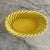 Bright Yellow Vintage Ceramic Braided Basket Made in Spain For Sale - Image 9 of 9