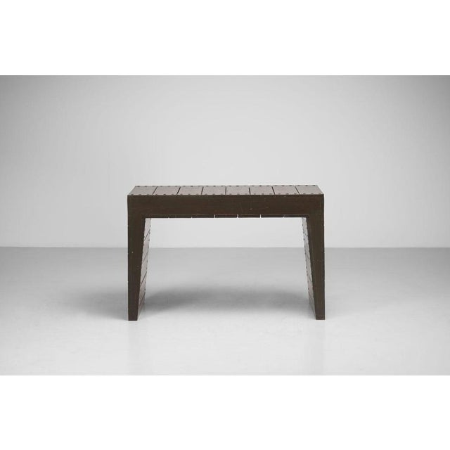 Gold Vintage Dutch Open Table by Jan De Jong, 1966 For Sale - Image 8 of 18