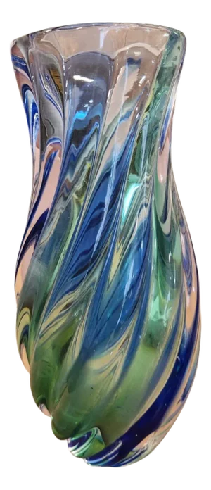 Teal Murano Vase, 1990s