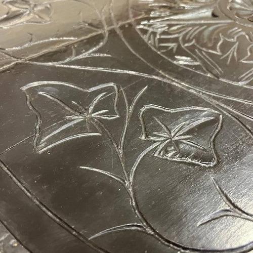 Antique Napoleon III Smoking Table in Blackened Wood, 19th Century For Sale - Image 5 of 12