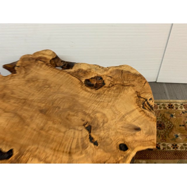 Live Edge Olive Wood Coffee Table For Sale - Image 9 of 13