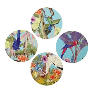 Palm Beach Paradise by Allison Cosmos Coasters - Set of 4 For Sale