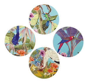Palm Beach Paradise by Allison Cosmos Coasters - Set of 4