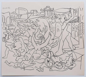 Pablo Picasso, L'enlèvement des Sabines, Nude, Lithograph
