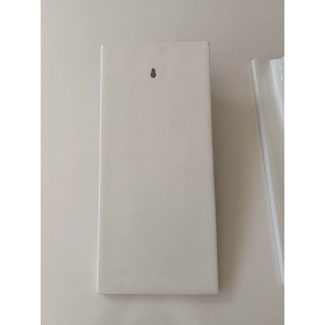 White Contemporary White Glossy Wall Vases by Arhaus For Sale - Image 8 of 8