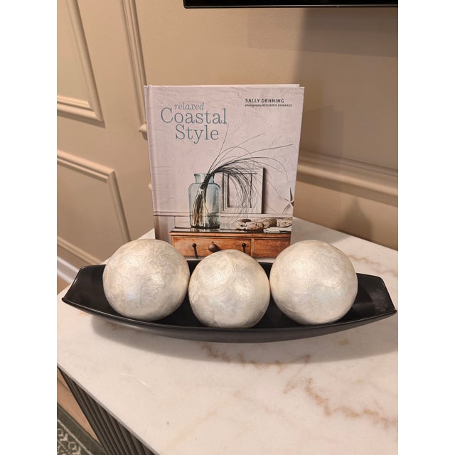 Vintage Two’s Company Capiz Shell Decorative Spheres — Set of 7 For Sale In Charleston - Image 6 of 6