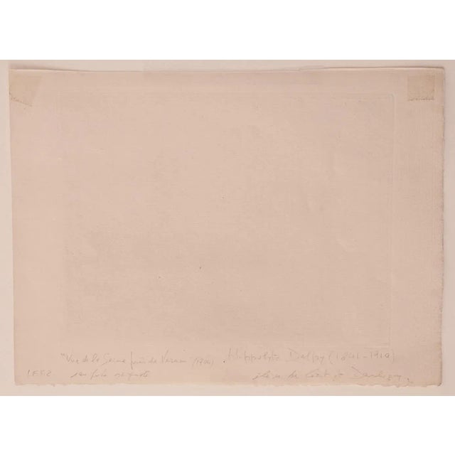Hippolyte Camille Delpy, Landscape, Etching on Paper, 1904 For Sale - Image 3 of 4