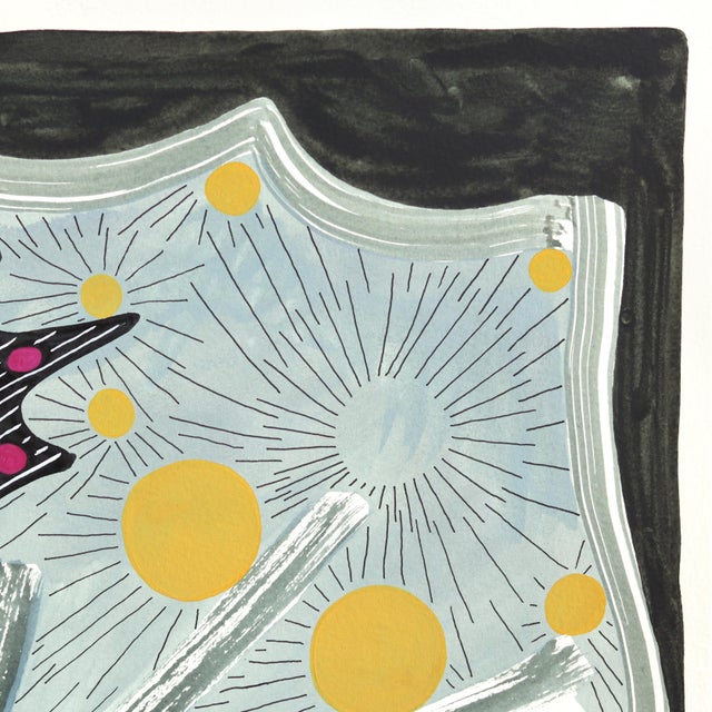 Abstract Untitled (Ppr385) - Colorful Vibrant Abstract Mixed Media Art on Paper Original Artwork by Max Manning For Sale - Image 3 of 6