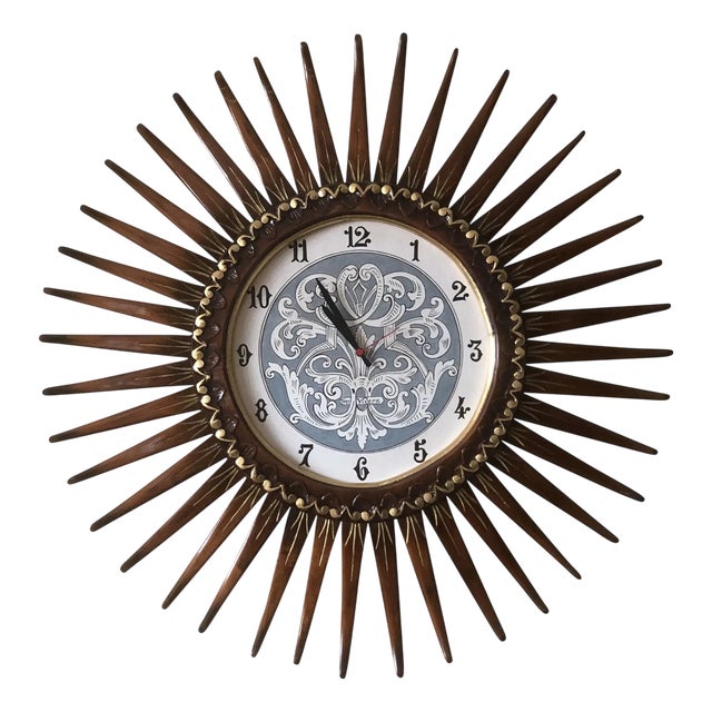 Sunbeam Maple Wood Clock by Simoeng, 1990s For Sale