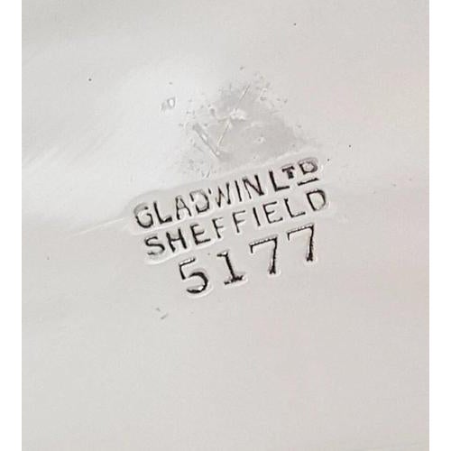 Sterling Silver Fruit Bowl or Cake Dish from Gladwin LTD, Sheffield 1942 For Sale - Image 18 of 18
