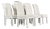 6 White Upholstered High Back Parsons Dining Chairs For Sale