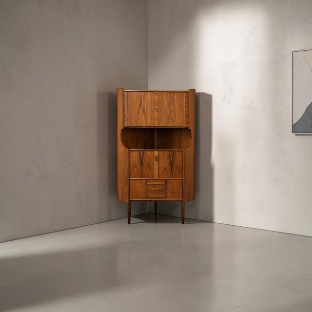 Danish Rosewood Corner Cabinet, 1960s For Sale - Image 10 of 12