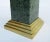 C.1970's Moss Green With Charcoal and Gray Veined Large Obelisk With Brass Tiered Detailed Surround For Sale - Image 9 of 13