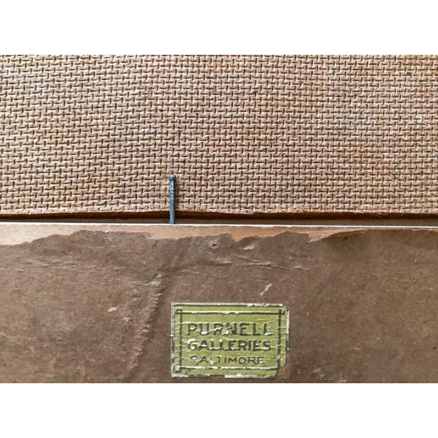 Early 20th Century Early 20th Century Framed Pastoral Nature Landscape Scene Oil Painting on Board For Sale - Image 5 of 7