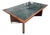 Mid 20th Century Verde Marble Encased Mahogany Wood Conference Table For Sale